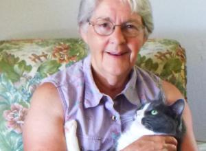 photo of Martha Ireland and her cat