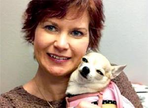 photo of Marti Oldham and her chihuahua
